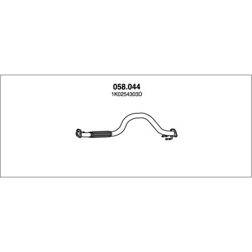 PEDOL 058.044 exhaust pipe