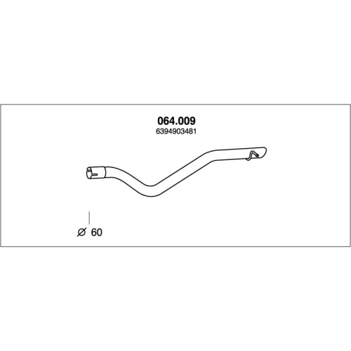 PEDOL 064.009 exhaust pipe