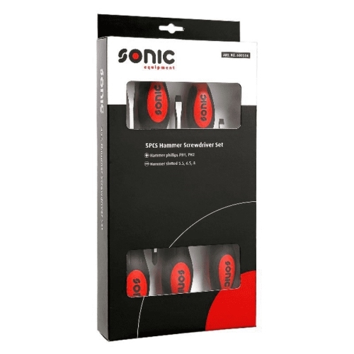 SONIC 600514 screwdriver with striking cap, 5 pieces