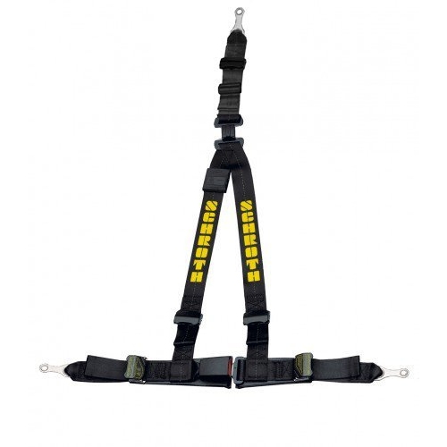 Schroth Safety belt Rally 3ASM black yellow harness one piece right 10010