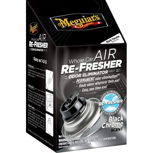 MEGUIARS Air Re-Fresher Odor Eliminator Black Chrome Scent 59 ml G181302EU