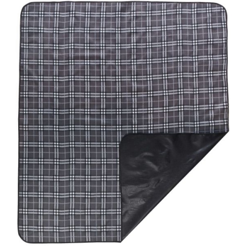 Travel blanket picnic blanket Nessie gray checked 150x130cm