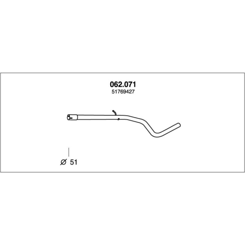 PEDOL 062.071 exhaust pipe