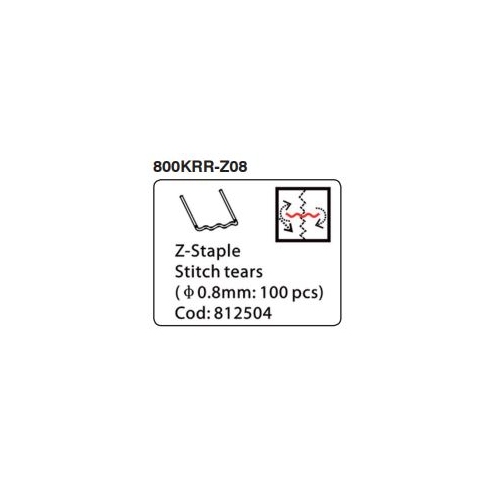 Kunzer surface parentheses Z-bracket 0.8 mm 100 pieces 800KRR-Z08