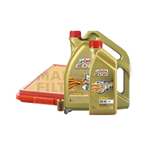 Inspektionskit Ölfilter, Luftfilter und Ablassschraube + Motoröl 0W-40 6L