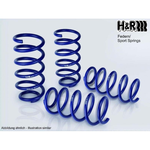 H&R lowering springs 29131-2, VA 20mm, HA 20mm, Achslacht VA 861 kg