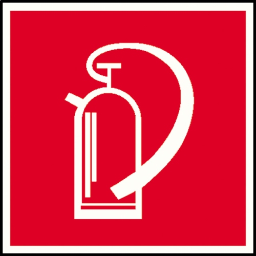 SIGN SAFETY 38.2704 "Fire extinguisher" sign, foil, 20 cm x 20 cm