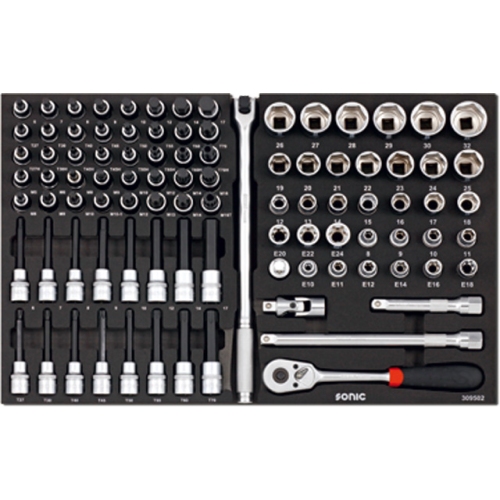 SONIC 309502 1/2 '' socket and bit set with ratchet 95 pieces