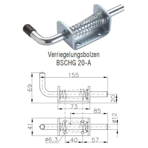 WINTERHOFF 1732027 Side wall hinge locking bolt, BSCHG 20-A universal