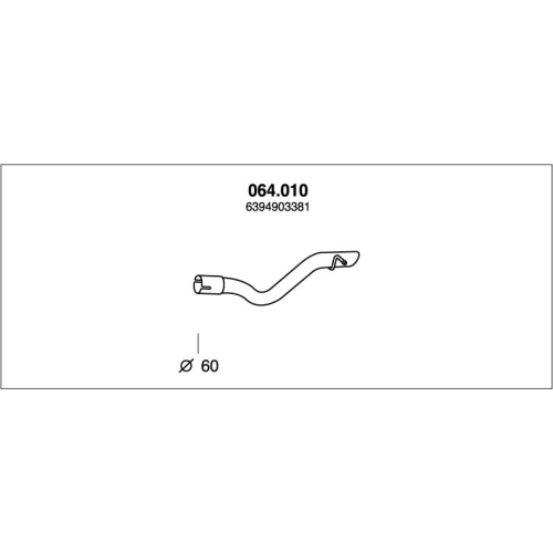 PEDOL 064.010 exhaust pipe