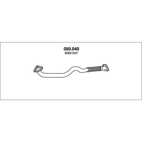 PEDOL 050.040 exhaust pipe