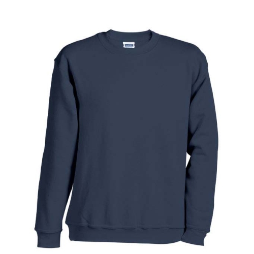 JAMES & NICHOLSON JN040 sweatshirt, round neck pullover, dark blue, size. XL