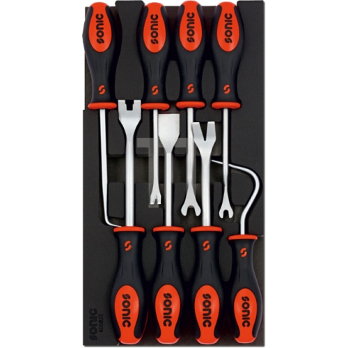 SONIC 600822 tool set for plastic cladding, 8 pieces