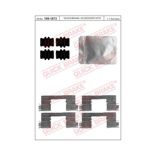 Accessory Kit, disc brake pads Mercedes Benz Citan Combi Mixto, Box 11 / 12-
