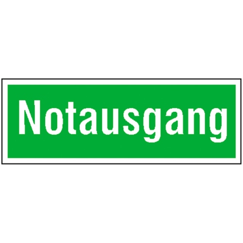 SIGN SAFETY 380.0099 Hinweisschild "Notausgang", Folie, 30cm x 10,5cm