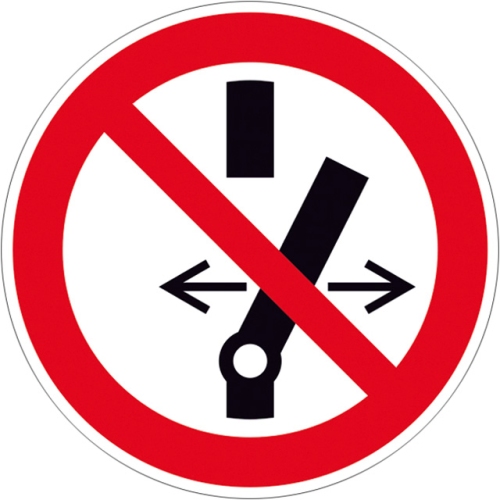 SIGN SAFETY 11.A6255 Prohibition sign "No switching", aluminum, Ø 20cm