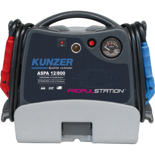 KUNZER AKKU-Start 12V+Ladestation AC/DC PROPULSTATION 760CA-Werkst: ASPA 12/800