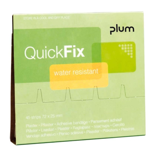 PLUM 5511 Quickfix plaster dispenser, refill packs, 45 pieces, waterproof plasters