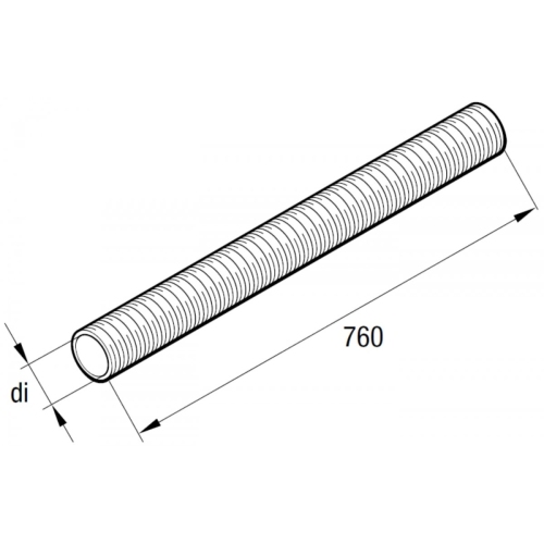 EBERSPÄCHER 36000179 Flex double tube, Ø 20mm, length 760 mm
