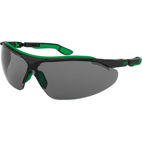 Uvex 9160.043 Schutzbrille i-vo, Scheibe PC grau, schwarz/grün, Schutz 3