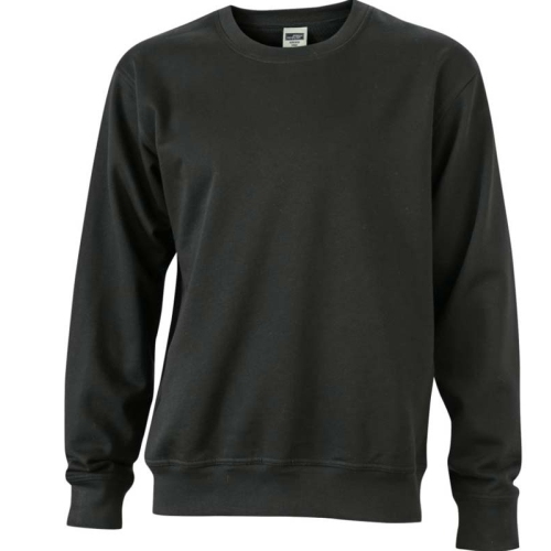 JAMES & NICHOLSON JN840 Workwear sweatshirt, pullover, black, size XXL