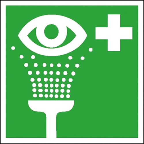 SIGN SAFETY 38.0063 Emergency sign "Eye rinsing device", foil, 15 x 15 cm