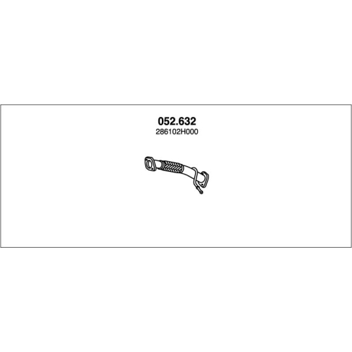 PEDOL 052.632 exhaust pipe