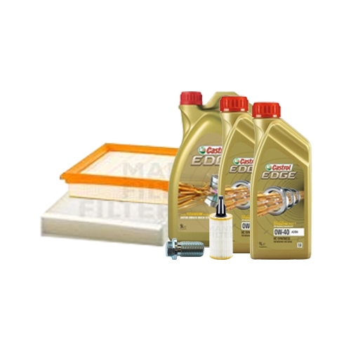 Inspektionskit Ölfilter, Luftfilter und Innenraumfilter + Motoröl 0W-40 7L