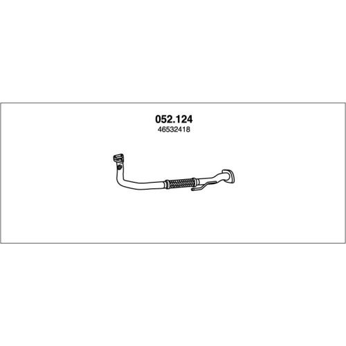 PEDOL 052.124 exhaust pipe