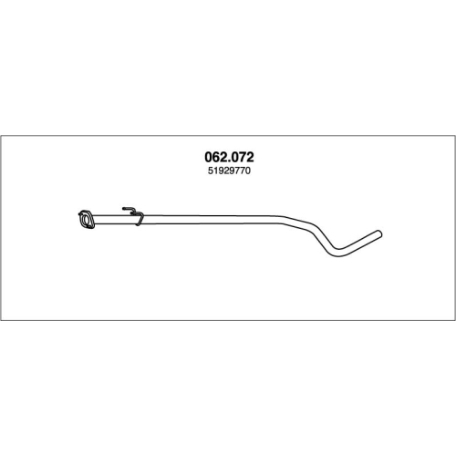 PEDOL 062.072 exhaust pipe