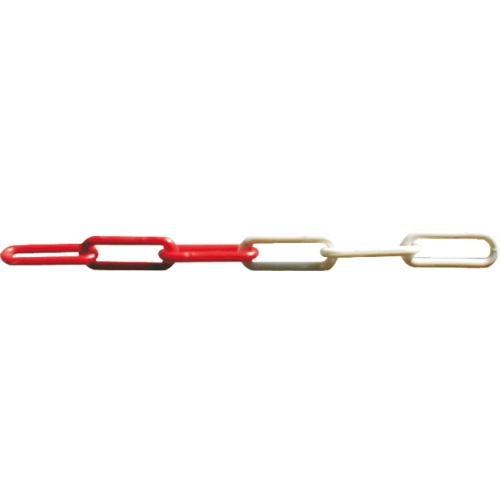 PEWAG 77269 barrier chain, hot-dip galvanized red-white 6mm (1 meter)
