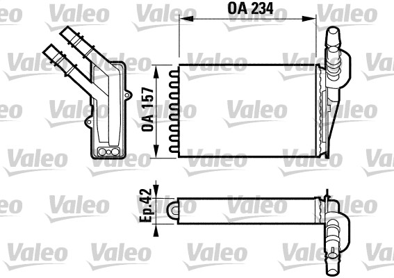 Heat Exchanger, interior heating VALEO 812169 RENAULT