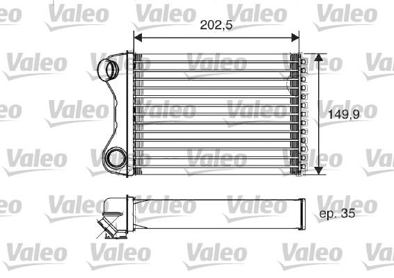 1 Heat Exchanger, interior heating VALEO 812211 FIAT