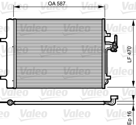 1 Condenser, air conditioning VALEO 814184 FORD VOLVO LAND ROVER