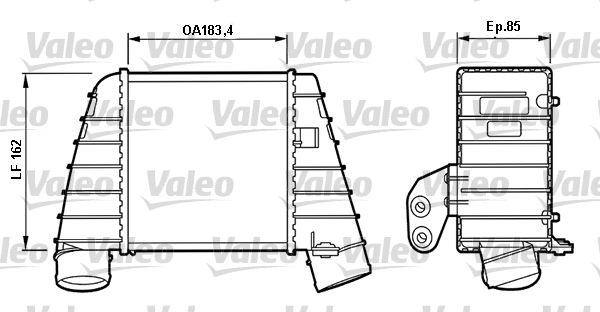 Ladeluftkühler VALEO 817488 AUDI SEAT