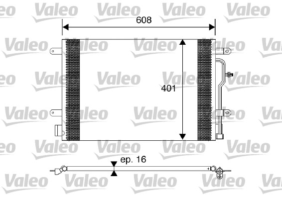 1 Condenser, air conditioning VALEO 817569 AUDI