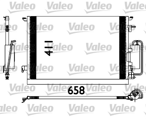 1 Condenser, air conditioning VALEO 817647 FIAT OPEL SAAB VAUXHALL