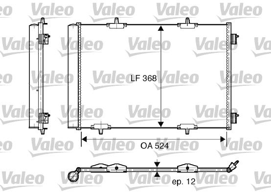 1 Condenser, air conditioning VALEO 818015 CITROËN OPEL PEUGEOT VAUXHALL DS