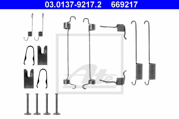 ATE Accessory Kit, brake shoes 03.0137-9217.2
