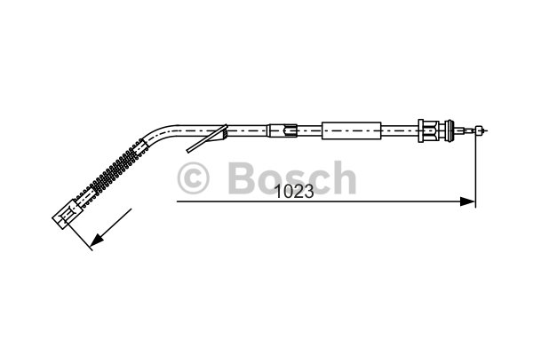 1 Cable Pull, parking brake BOSCH 1 987 477 125 MERCEDES-BENZ