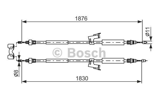 1 Cable Pull, parking brake BOSCH 1 987 477 202 VOLVO