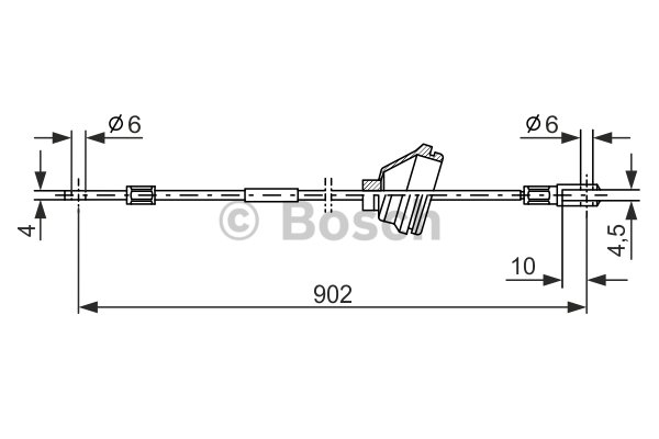1 Cable Pull, parking brake BOSCH 1 987 477 349 VOLVO