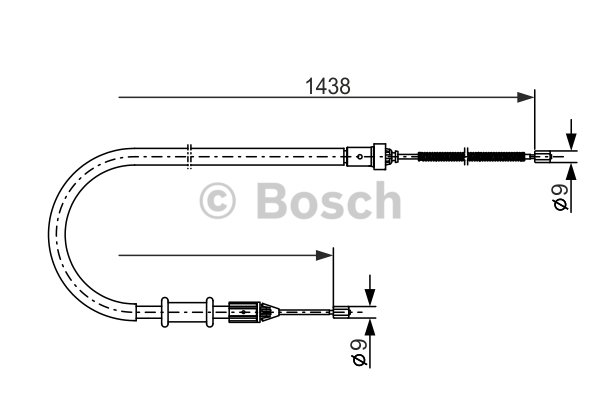 1 Cable Pull, parking brake BOSCH 1 987 477 634 RENAULT