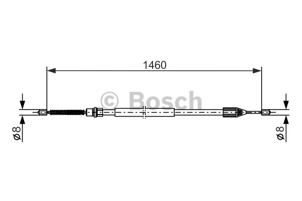 1 Cable Pull, parking brake BOSCH 1 987 477 646 RENAULT