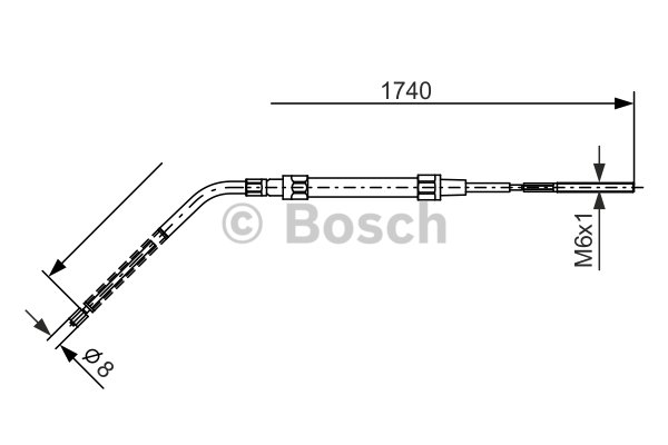 1 Cable Pull, parking brake BOSCH 1 987 477 689 BMW