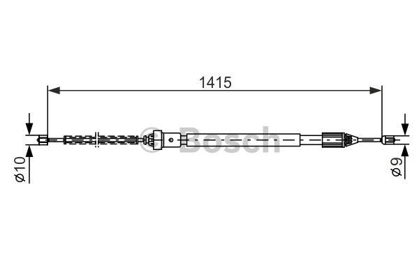 BOSCH Cable, parking brake 1 987 477 782