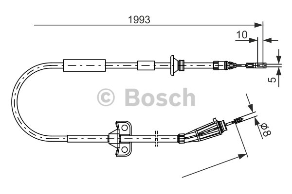 1 Cable Pull, parking brake BOSCH 1 987 477 819 VOLVO