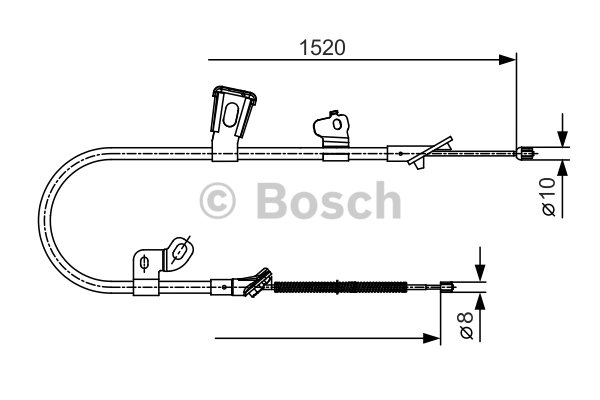 1 Cable Pull, parking brake BOSCH 1 987 477 918 TOYOTA