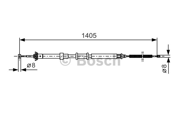 1 Cable Pull, parking brake BOSCH 1 987 477 927 FIAT