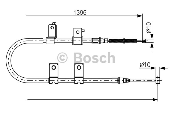 1 Cable Pull, parking brake BOSCH 1 987 482 083 CHEVROLET DAEWOO